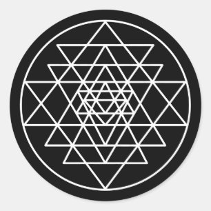 Sri Yantra Ronde Sticker