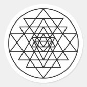 Sri Yantra Ronde Sticker (Voorkant)