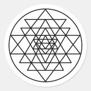 Sri Yantra Ronde Sticker