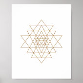 Sri Yantra Sacred Geometry Wall Art Poster (Voorkant)