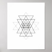 Sri Yantra Sacred Geometry Wall Art Poster (Voorkant)