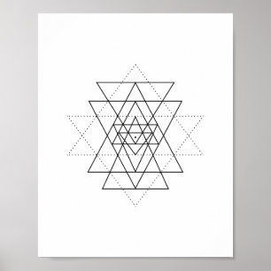Sri Yantra Sacred Geometry Wall Art Poster