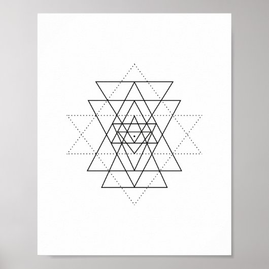Sri Yantra Sacred Geometry Wall Art Poster (Voorkant)