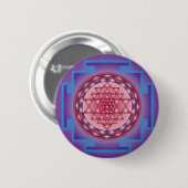 SRI YANTRA - SANCTUARY RONDE BUTTON 5,7 CM (Voorkant /achterkant)