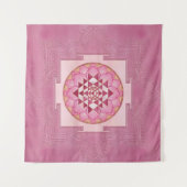 Sri Yantra  / Sri Chakra in lotus Wandkleed (Voorkant (horizontaal))
