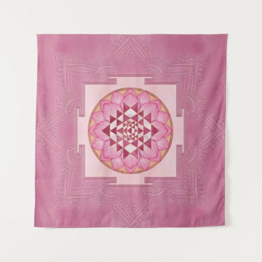Sri Yantra / Sri Chakra in lotus Wandkleed (Voorkant (horizontaal))