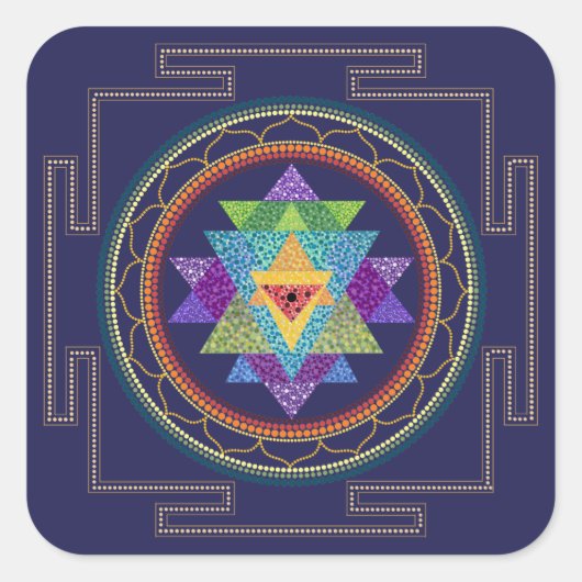 Sri Yantra sticker (Voorkant)