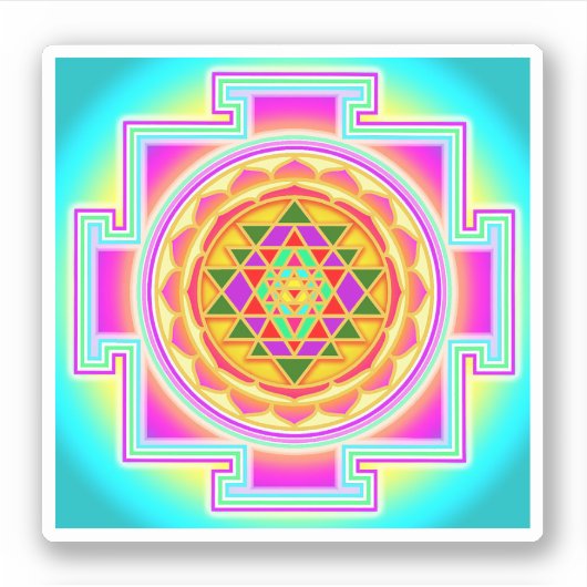 Sri Yantra Sticker (Voorkant)