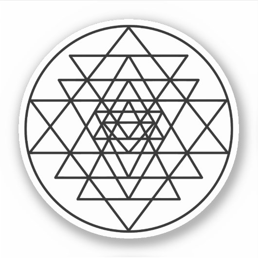 Sri Yantra Sticker (Voorkant)