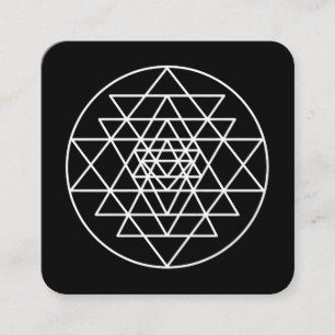 Sri Yantra Vierkante Visitekaartje