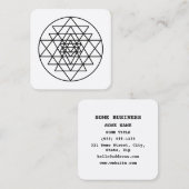 Sri Yantra Vierkante Visitekaartje (Voorkant / Achterkant)