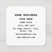 Sri Yantra Vierkante Visitekaartje (Achterkant)