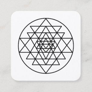 Sri Yantra Vierkante Visitekaartje