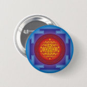 SRI YANTRA - VLAM RONDE BUTTON 5,7 CM (Voorkant /achterkant)