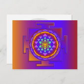 SRI YANTRA volledig gekleurd + uw ideeën Briefkaart (Voorkant / Achterkant)