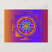SRI YANTRA volledig gekleurd + uw ideeën Briefkaart (Voorkant)