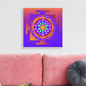 SRI YANTRA volledig gekleurd + uw ideeën Canvas Afdruk (Insitu (Woonkamer))