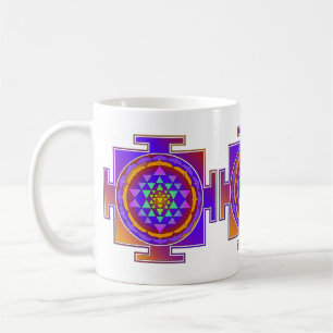SRI YANTRA volledig gekleurd + uw ideeën Koffiemok