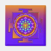 SRI YANTRA volledig gekleurd + uw ideeën Magneet (Voorkant)
