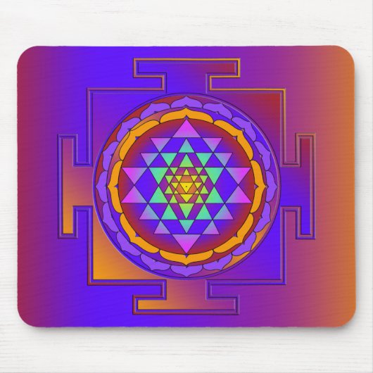 SRI YANTRA volledig gekleurd + uw ideeën Muismat (Voorkant)