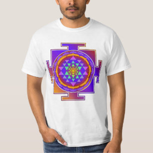 SRI YANTRA volledig gekleurd + uw ideeën T-shirt