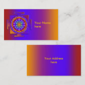 SRI YANTRA volledig gekleurd + uw ideeën Visitekaartje (Voorkant / Achterkant)