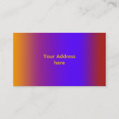 SRI YANTRA volledig gekleurd + uw ideeën Visitekaartje (Achterkant)