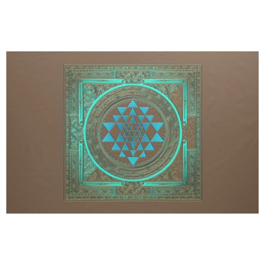 Sri Yantra Water Glow - Fabric Stof (Yard (91,4 cm))