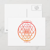 Sri Yantra welstand Briefkaart (Voorkant / Achterkant)