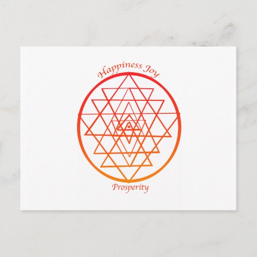 Sri Yantra welstand Briefkaart (Voorkant)