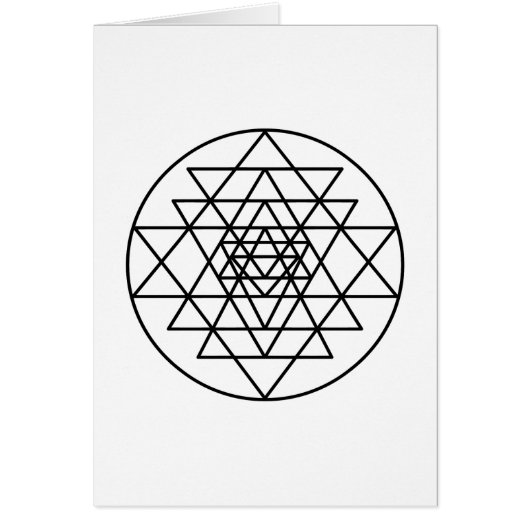 Sri Yantra Wenskaart (Voorkant)