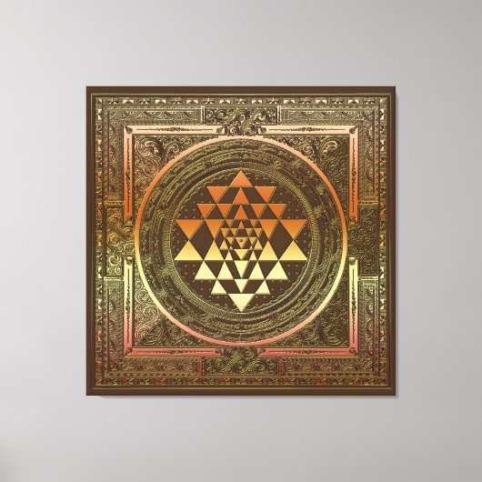 SriChakra Yoga Meditatie Canvas India symbool (Voorkant)