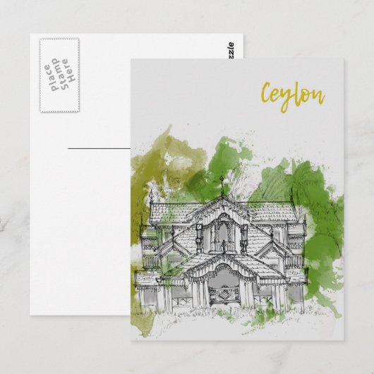 Srilanka Travel Briefkaart (Voorkant / Achterkant)