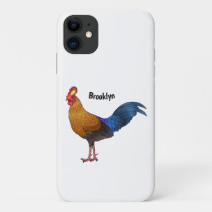 Srilankaanse junglefowl cartoon illustratie Case-Mate iPhone case