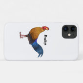 Srilankaanse junglefowl cartoon illustratie Case-Mate iPhone case (Achterkant (horizontaal))