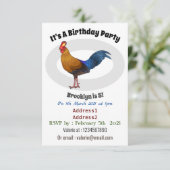 Srilankaanse junglefowl cartoon illustratie kaart (Staand voorkant)