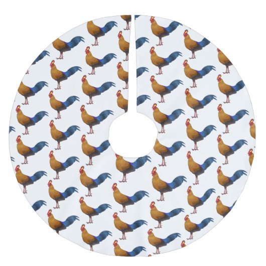 Srilankaanse junglefowl cartoon illustratie kerstboom rok (Voorkant)