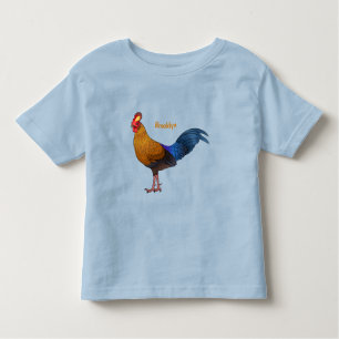 Srilankaanse junglefowl cartoon illustratie kinder shirts