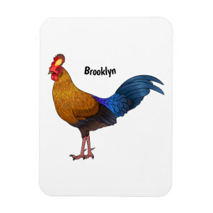 Srilankaanse junglefowl cartoon illustratie magneet