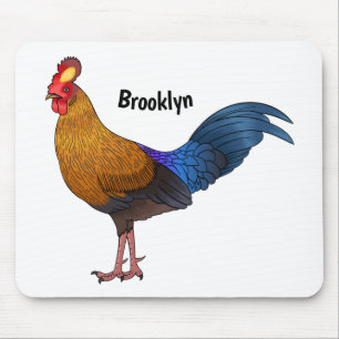 Srilankaanse junglefowl cartoon illustratie muismat