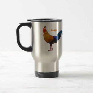 Srilankaanse junglefowl cartoon illustratie reisbeker