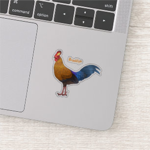 Srilankaanse junglefowl cartoon illustratie sticker