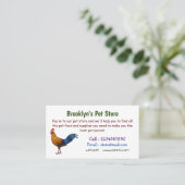 Srilankaanse junglefowl cartoon illustratie visitekaartje (Staand voorkant)