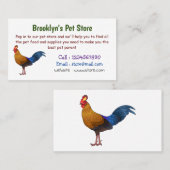 Srilankaanse junglefowl cartoon illustratie visitekaartje (Voorkant / Achterkant)