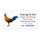 Srilankaanse junglefowl, vers ei-bord te koop aang etiket (Voorkant)