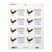 Srilankaanse junglefowl, vers ei-bord te koop aang etiket (Full Sheet)