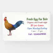 Srilankaanse junglefowl, vers ei-bord te koop aang spandoek (Horizontaal)