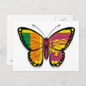 Srilankan Butterfly-vlag Briefkaart (Voorkant / Achterkant)