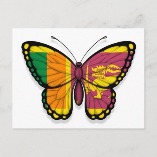 Srilankan Butterfly-vlag Briefkaart (Voorkant)