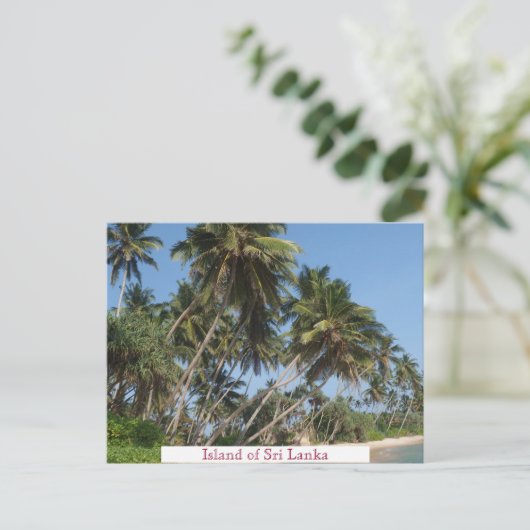 Srilankeiland Vintage Travel Tourism Add Briefkaart (Staand voorkant)